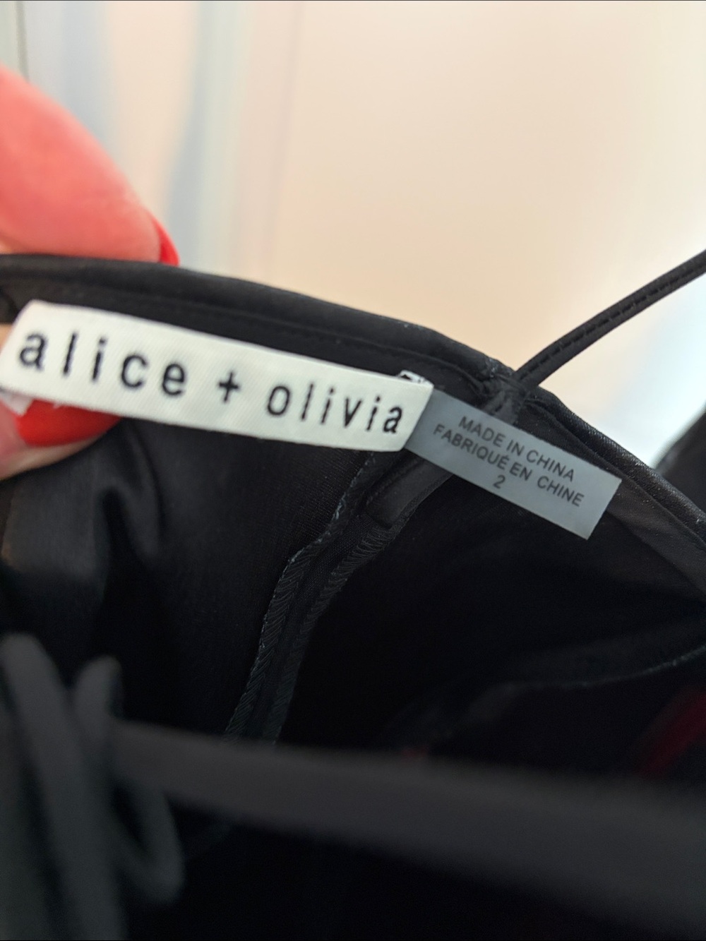 Alice + Olivia Black Monika maxi Slip Dress with Red Floral Motif with scarf - Picture 4 of 9
